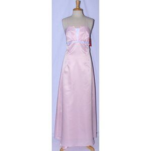 Juliet #1950 Satin Floor Length Bridesmaid Gown-Size 2X, 3X -PINK-NEW With Tags